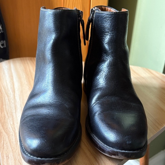 Franco Sarto Black Leather Ankle Boots - Picture 2 of 14